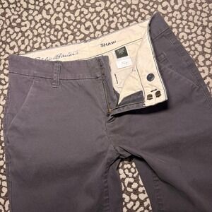 Eddie Bauer Shaw Pants Size 4 Gray Cotton Blend Flat Front Casual
